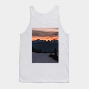 Cold Cascade Mountain Sunrise Tank Top